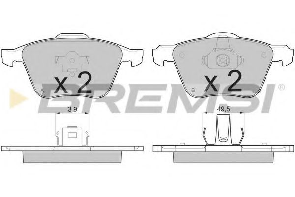 Гальмівні колодки пер. Volvo XC90 02-12 (ATE) (154,9x70,8x19) REMSA арт. BP3187