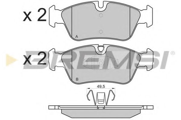 Гальмівні колодки пер. BMW 3(E90)/1(E81) 04-13 (ATE) (149,5x57,5x17,8) FERODO арт. BP3193