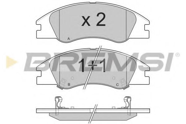 Гальмівні колодки пер. Kia Cerato 04- (mando) BLUEPRINT арт. BP3200