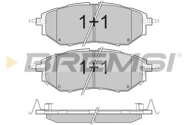 Гальмівні колодки пер. Subaru Legacy IV/Outback 03- (akebono) FERODO арт. BP3211