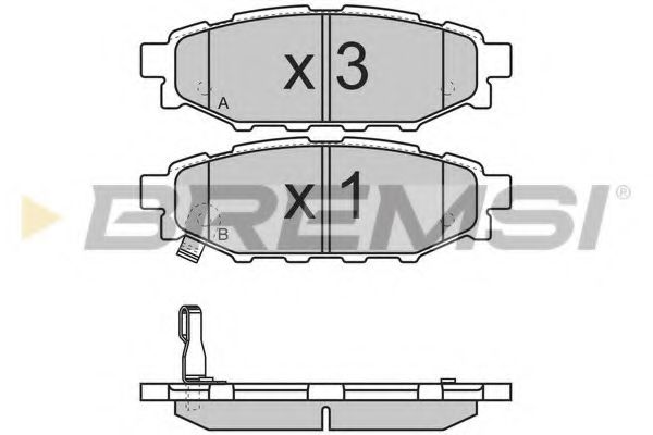 Гальмівні колодки зад. Subaru Forester/Legacy IV 03- (akebono) BLUEPRINT арт. BP3218