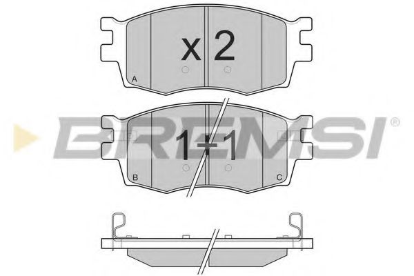 Гальмівні колодки пер. Hyundai Accent/Kia Rio 05- (mando) BLUEPRINT арт. BP3240