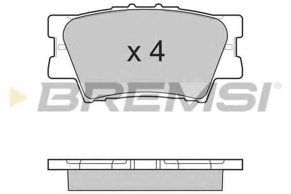 Гальмівні колодки зад. Toyota RAV4 06- (akebono) REMSA арт. BP3252