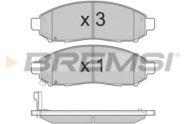 Гальмівні колодки пер. Nissan Navara 2,5dCi 05- ATE арт. BP3256