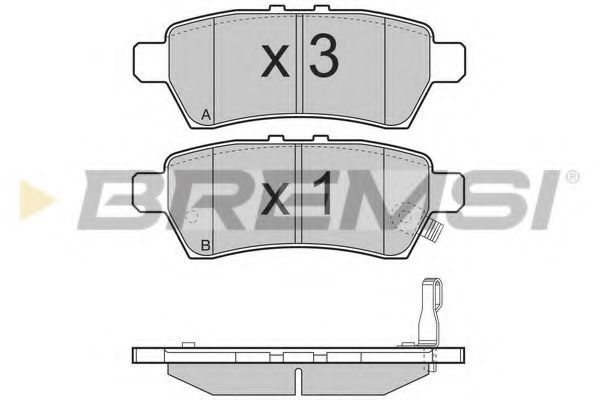 Гальмівні колодки зад. Nissan Pathfinder 05- (Tokico) FERODO арт. BP3257