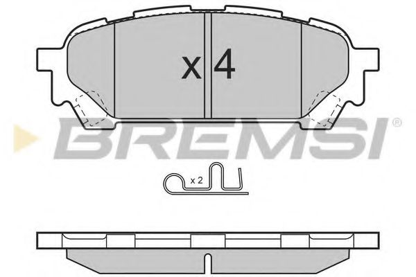 Гальмівні колодки зад. Subaru Impreza 00- (akebono) REMSA арт. BP3270