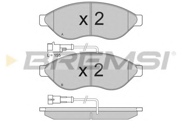 Гальмівні колодки пер. Jumper/Ducato/Boxer 06- (1.1-1.5t) ICER арт. BP3285