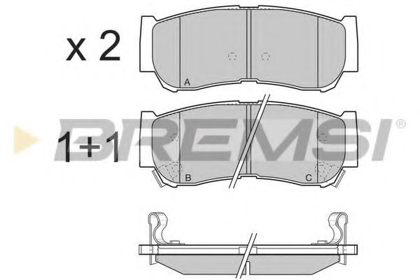 Гальмівні колодки зад. Hyundai Santa Fe 06-12 (mando) (118,6x47x15,6) BLUEPRINT арт. BP3314