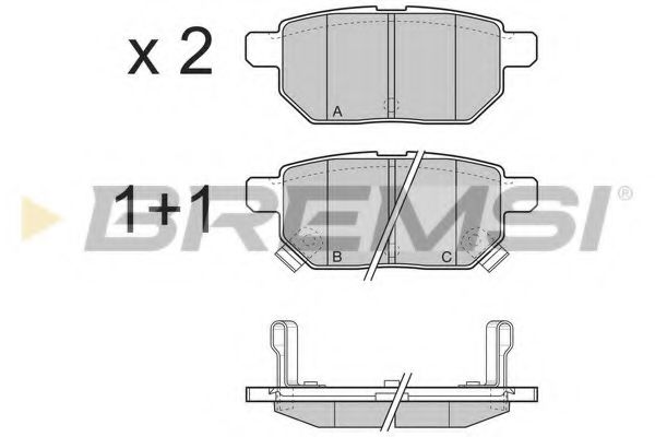 Гальмівні колодки зад. Toyota Corolla/Yaris 05- (Akebono) BLUEPRINT арт. BP3322