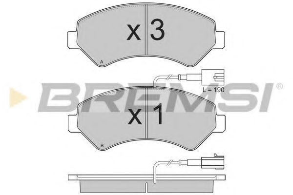 Гальмівні колодки пер. Jumper/Ducato/Boxer 06- (1.7t) TRW арт. BP3323