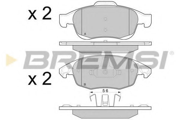 Гальмівні колодки пер. Berlingo/Partner 08- BLUEPRINT арт. BP3329