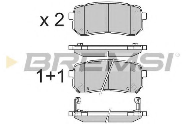 Гальмівні колодки зад. Hyundai H-1 08- (mando) DELPHI арт. BP3337