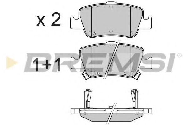 Гальмівні колодки зад. Toyota Auris 07-12/Corolla 13- (bosch) ABS арт. BP3341