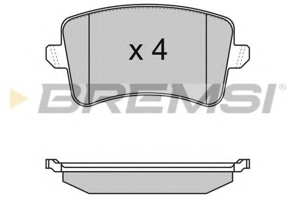 Гальмівні колодки зад. A4 07-/Q5 12- (LUCAS GIRLING) BREMBO арт. BP3349