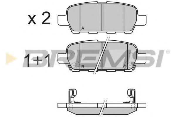 Гальмівні колодки зад. Qashqai/X-Trail 07- (39x105,4x13,7) BLUEPRINT арт. BP3351