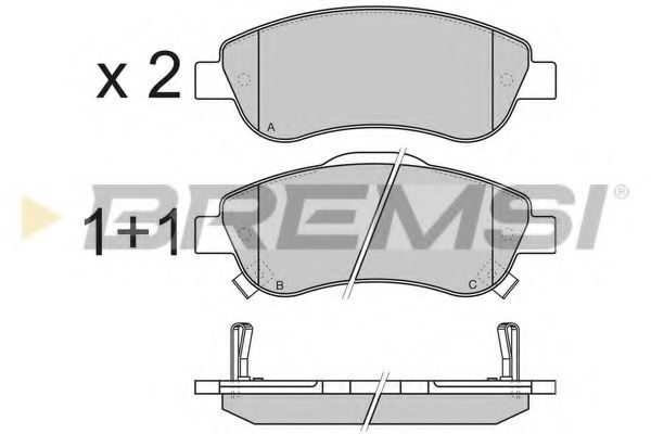 Гальмівні колодки пер. Honda CR-V 07- (bosch) BLUEPRINT арт. BP3352