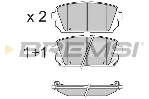 Гальмівні колодки зад. KIA Carens 07> TRW арт. BP3359