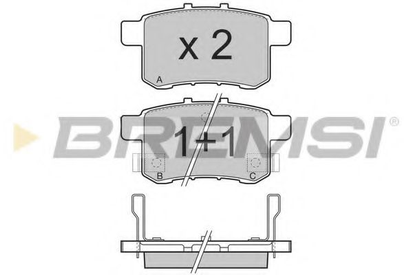 Гальмівні колодки зад. Honda Accord VIII 08- (nissin) BLUEPRINT арт. BP3370
