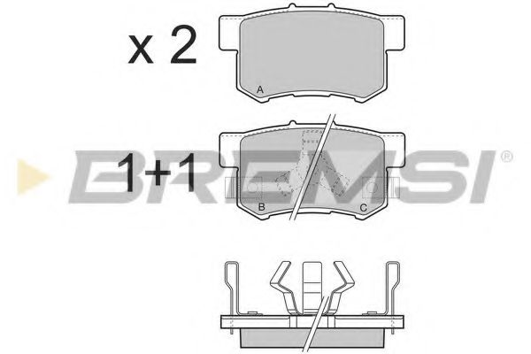 Гальмівні колодки зад. Honda Accord 08-15 (akebono) BLUEPRINT арт. BP3374