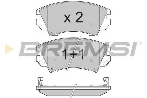 Гальмівні колодки пер. Opel Astra J 09-/Insignia 08- (Mando) ABS арт. BP3377