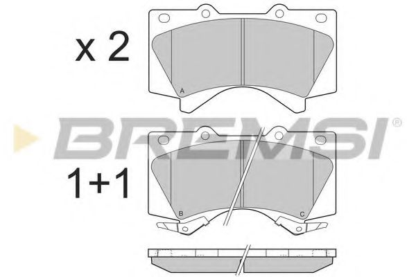 Гальмівні колодки пер. Toyota Land Cruiser 08- (advics) ICER арт. BP3381