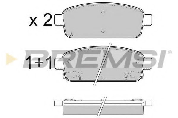 Гальмівні колодки зад. Zafira/Astra/Cruze/Volt 09- BLUEPRINT арт. BP3406