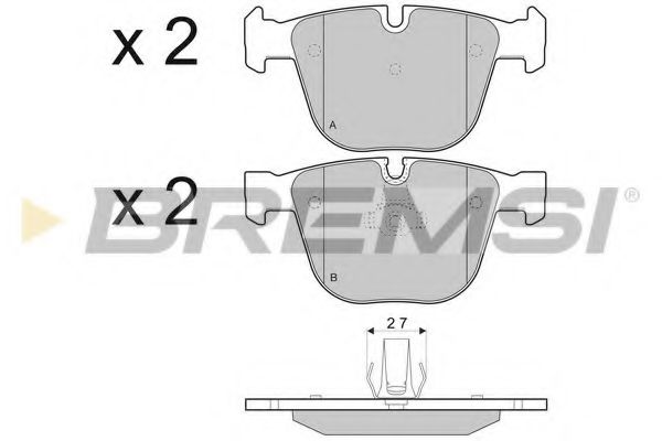 Гальмівні колодки зад. BMW X5 09- (ATE) JPGROUP арт. BP3410