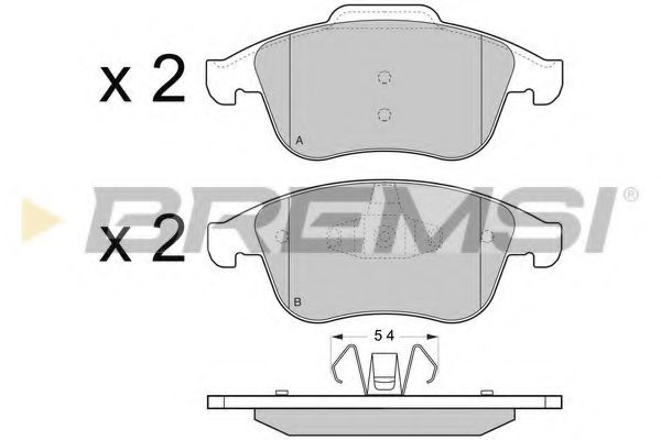 Гальмівні колодки пер. Renault Laguna 07-/Megane 12- (ATE) (155,3x63x18) ICER арт. BP3430