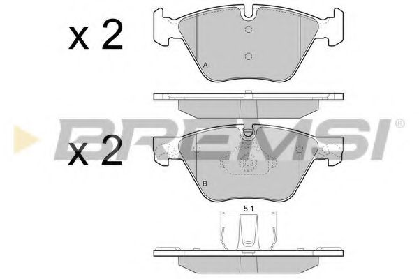 Гальмівні колодки пер. F10/F11 09-17 (ATE) BLUEPRINT арт. BP3447