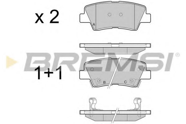 Гальмівні колодки зад. Sonata V/i 40/Optima/Soul 05- HYUNDAI арт. BP3456