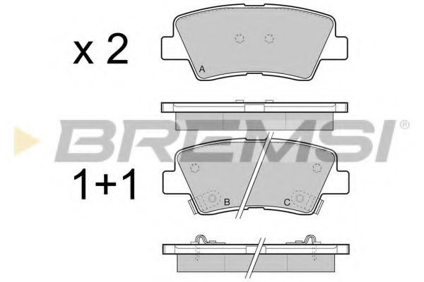 Гальмівні колодки зад. Hyundai i30/i40 11-/Kia Ceed 12- (akebono) BLUEPRINT арт. BP3471