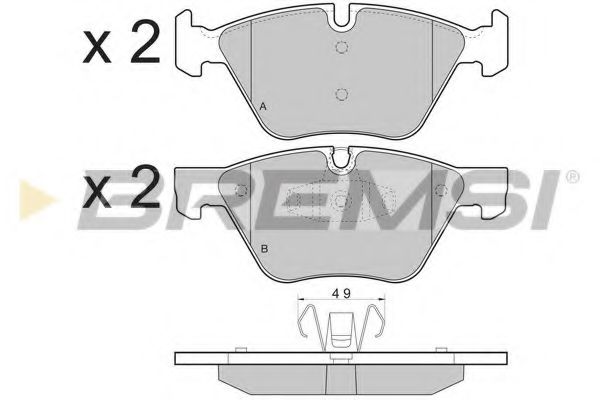 Гальмівні колодки пер. BMW 1 (E81/E87) 06-12 (ATE) REMSA арт. BP3479