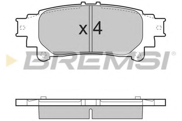 Гальмівні колодки зад. Lexus RX 08-15/Toyota Prius 09- (akebono) REMSA арт. BP3482