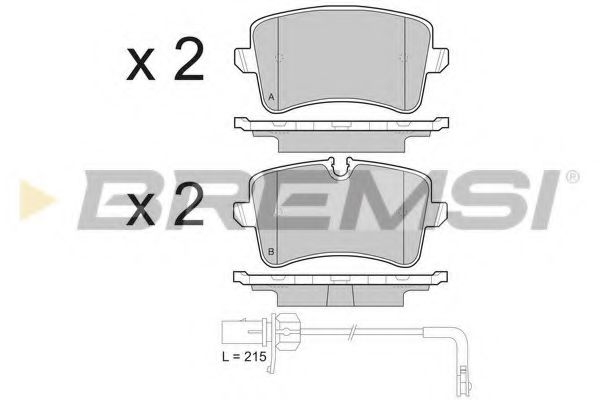 Гальмівні колодки зад. Audi A6 10- (TRW) REMSA арт. BP3493