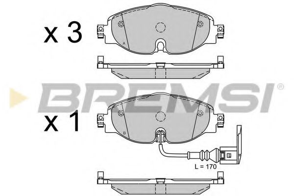 Гальмівні колодки пер. VW Golf VII 12- /Octavia III 12- (TRW) FEBIBILSTEIN арт. BP3516