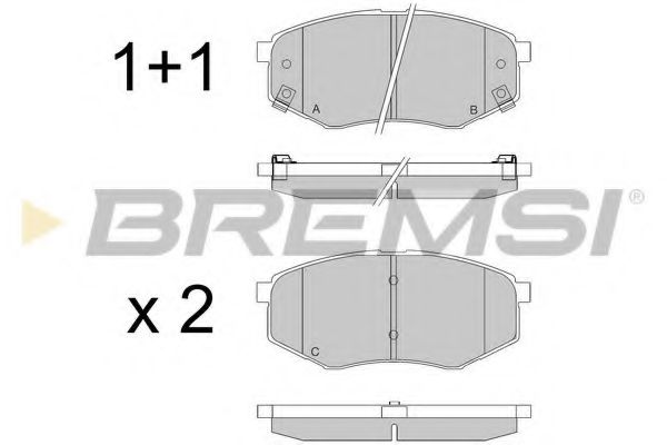 Гальмівні колодки пер. Hyundai ix20/ix35 10- /Kia Sportage (SL) 10- (Mando) BLUEPRINT арт. BP3547