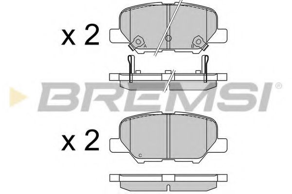 Гальмівні колодки зад. ASX/Outlander/C4/6/4008 12- (AKEBONO) BREMBO арт. BP3555