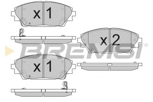 Гальмівні колодки пер. Mazda 3/CX-3 13- (Akebono) ABS арт. BP3556