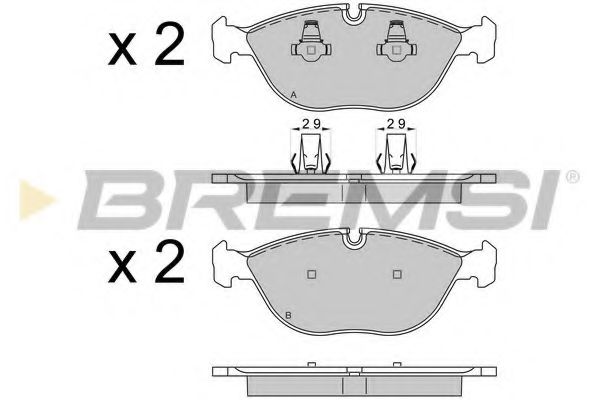 Гальмівні колодки пер. W210 (ATE) BREMBO арт. BP3571