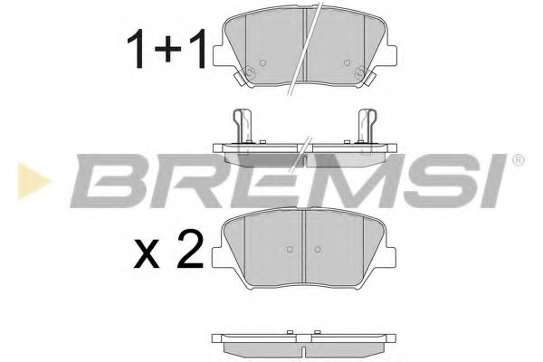 Гальмівні колодки пер. Santa Fe II/Carens IV/Sorento II/III 09- (Mando) BLUEPRINT арт. BP3596