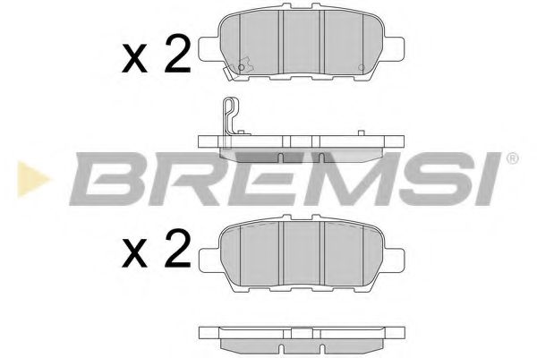 Гальмівні колодки зад. Juke/Tiida/Leaf 10- (39,48x105,5x14,2) BREMBO арт. BP3608