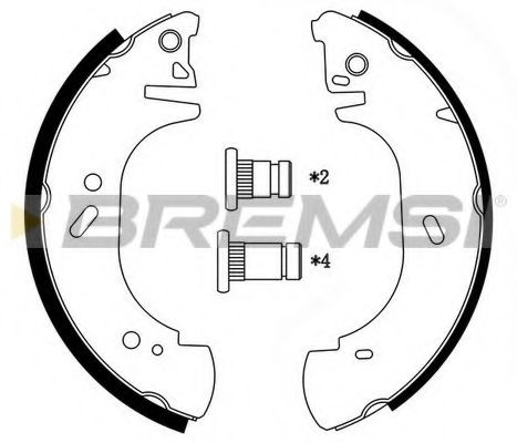 Гальмівні колодки зад. Master/Movano 98-01 (LPR 07400) (барабан) BREMBO арт. GF0233