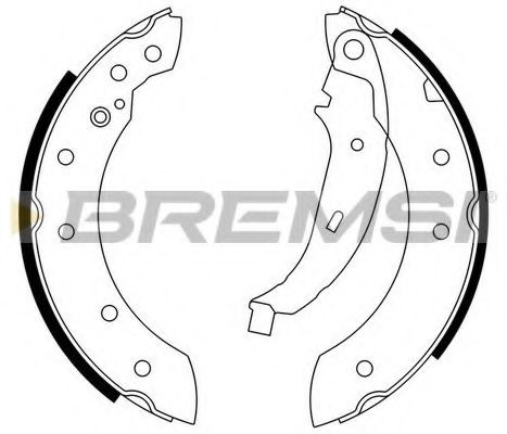 Гальмівні колодки зад. Logan 04- (барабанні/203x39/+ABS) (TRW) BREMBO арт. GF0425