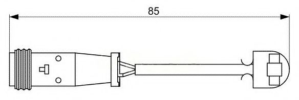 Датчик гальмівних колодок Sprinter/Crafter 06- зад. (2 конт) TOPRAN арт. WI0653