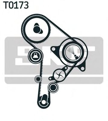 SKF К-кт. ГРМ  (рем.+3шт.ролик+кріплення) AUDI A3 1,9TDI VW 1,9TDI/SDI SEAT SKODA Octavia, Fabia INA арт. VKMA01130