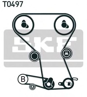 SKF К-кт ГРМ (2шт. ременя + 3шт. ролика) MITSUBISHI SPACE WAGON 2.0 TD -99 MITSUBISHI арт. VKMA95023