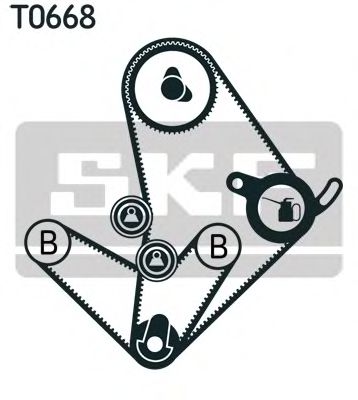 Комплект ГРМ (ремінь + ролик) DAYCO арт. VKMA95014