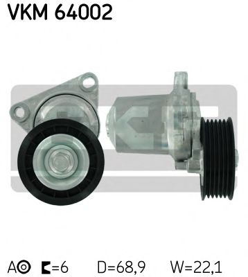 VKM 64002 SKF Натягувач поліклинового ременя OPTIMAL арт. VKM64002