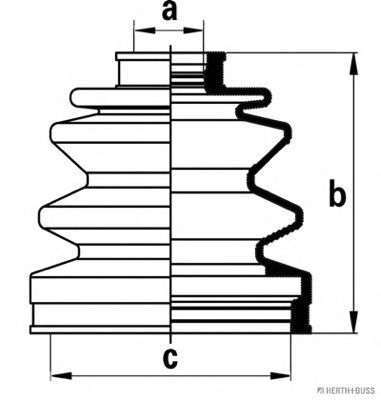 Пильовик ШРКШа (компл.) HONDA, HYUNDAI, KIA, MITSUBISHI, SUBARU (вир-во Jakoparts) BLUEPRINT арт. J2863004