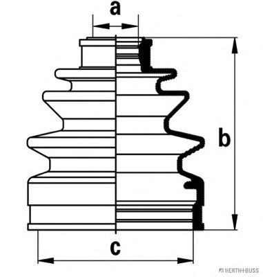 Пильовик ШРКШа Hyundai, Mazda, Mitsubishi (вир-во Jakoparts) BLUEPRINT арт. J2868003